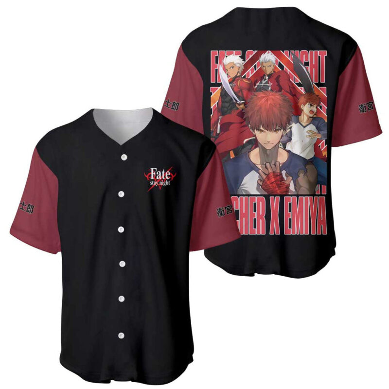 Archer x Emiya Fate Stay Night Unlimited Blade Works Baseball Jersey Anime