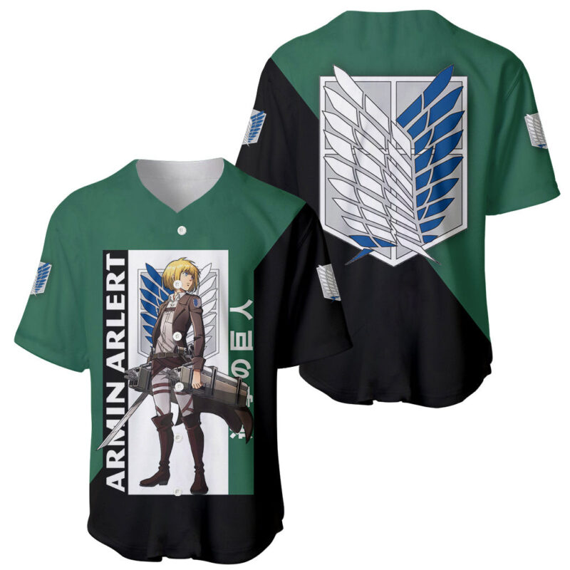 Armin Arlert Baseball Jersey Attack On Titan Anime