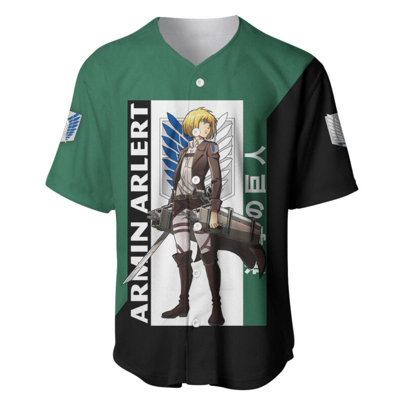 Armin Arlert Baseball Jersey Attack On Titan Anime