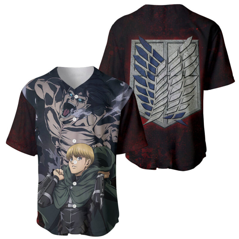 Armin Arlert Final Season Anime Baseball Jersey Attack On Titan
