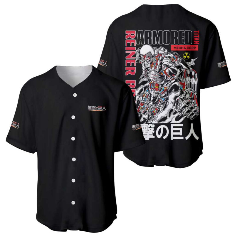 Armored Titan Attack on Titan Baseball Jersey Anime