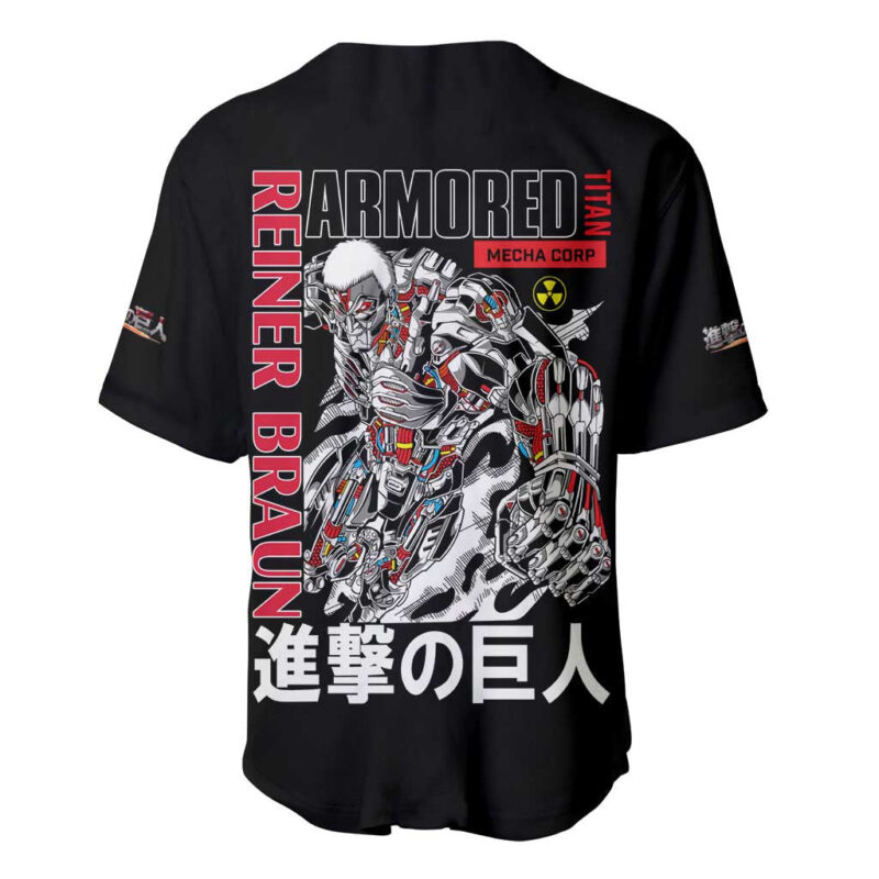 Armored Titan Attack on Titan Baseball Jersey Anime