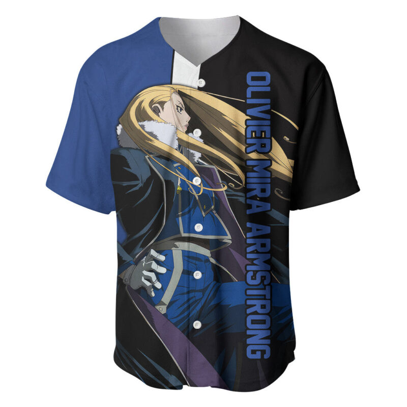 Armstrong Olivier Mira - Fullmetal Alchemist Baseball Jersey Anime