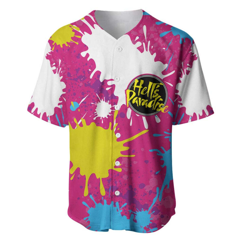 Art Fantasma Hells Paradise Baseball Jersey Anime Uniform Mix Color Painting Splash