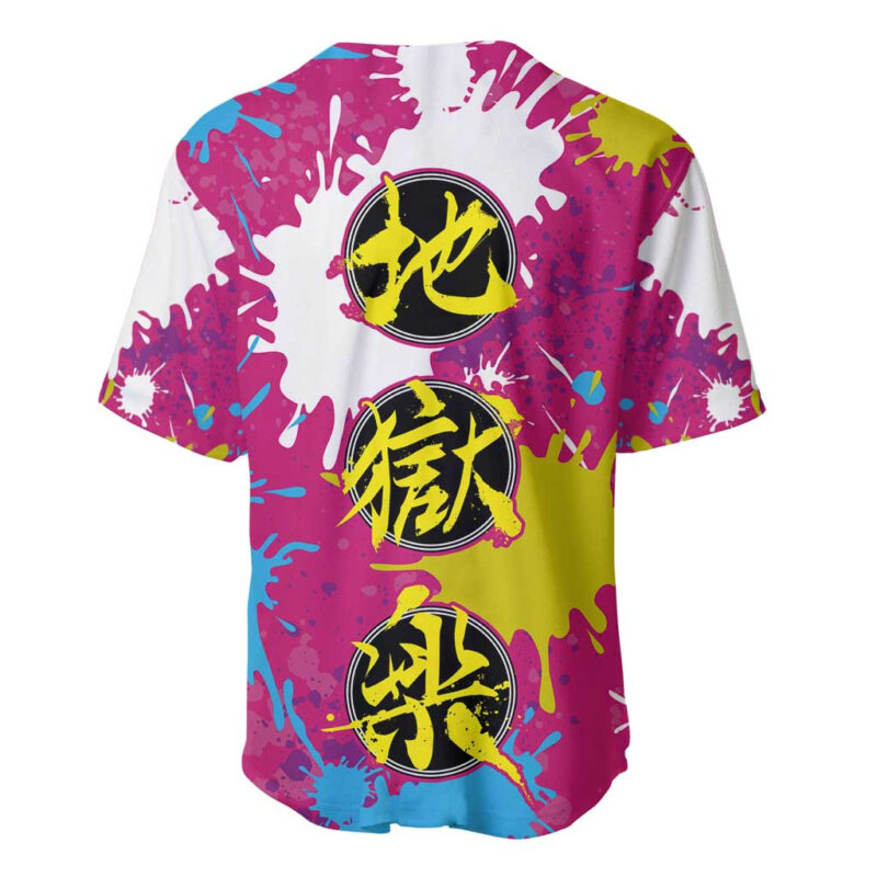 Art Fantasma Hells Paradise Baseball Jersey Anime Uniform Mix Color Painting Splash