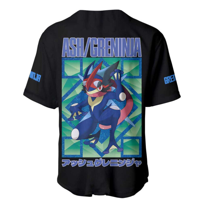 Ash Greninja Pokemon Baseball Jersey Anime