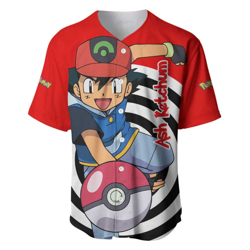 Ash Ketchum - Pokemon Baseball Jersey Anime