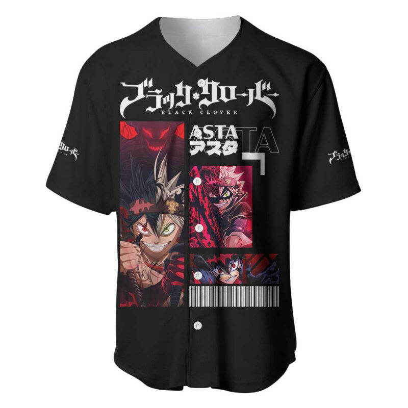 Asta - Black Clover Baseball Jersey Anime