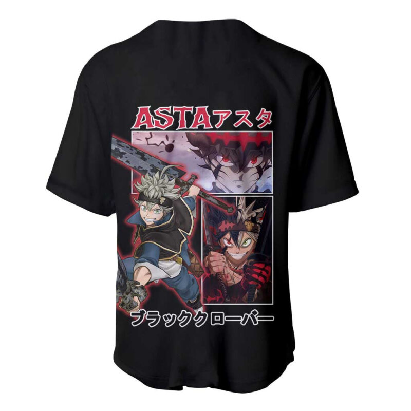 Asta - Black Clover Baseball Jersey Anime