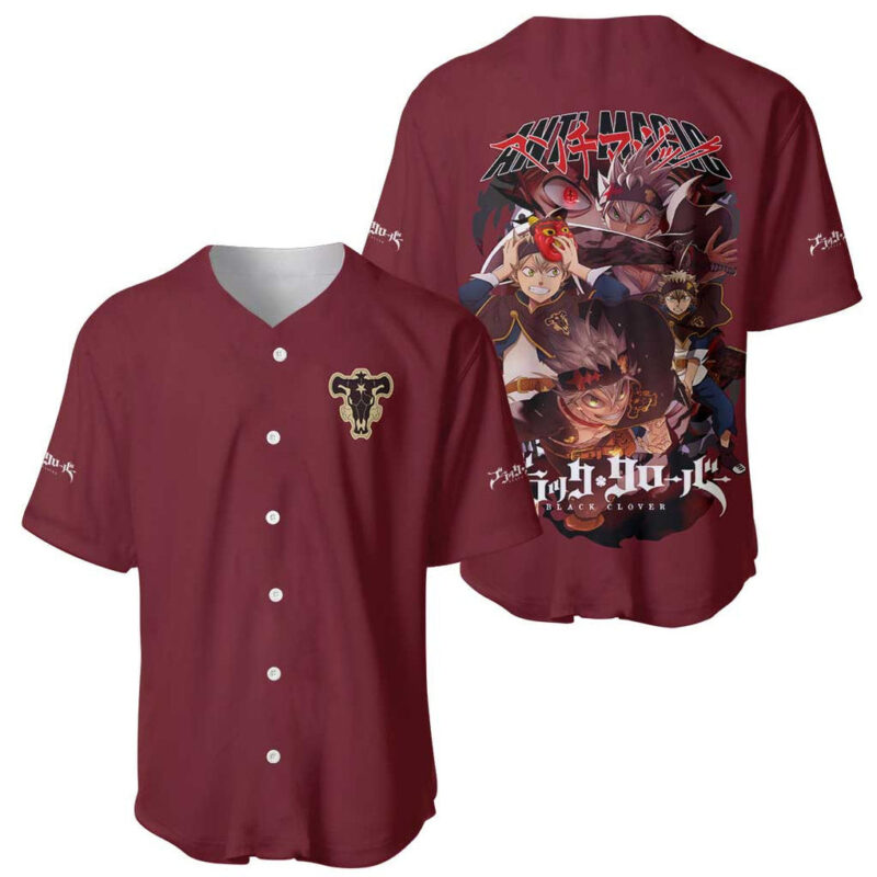 Asta - Black Clover Baseball Jersey Japan Anime
