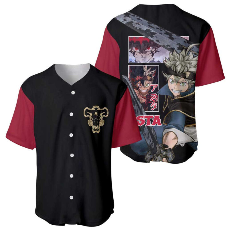 Asta - Black Clover Baseball Jersey Japan Anime