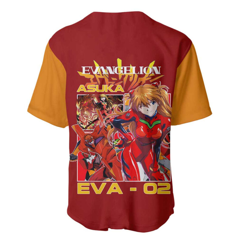 Asuka Langley Sohryu x Eva 02 Neon Genesis Evangelion Baseball Jersey Anime