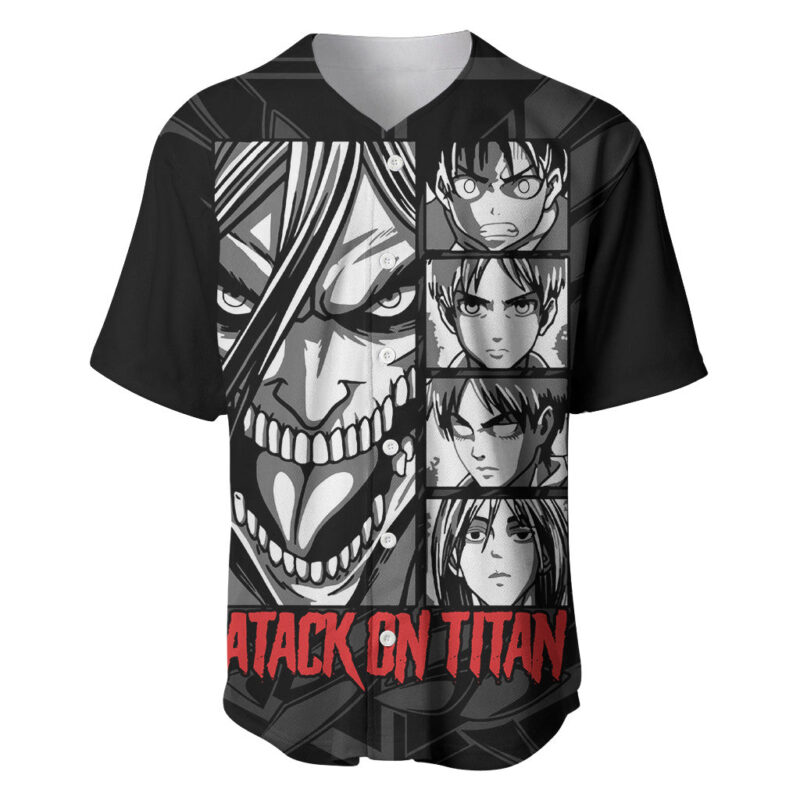 Atack On Titan Character Baseball Jersey Anime Mix Manga
