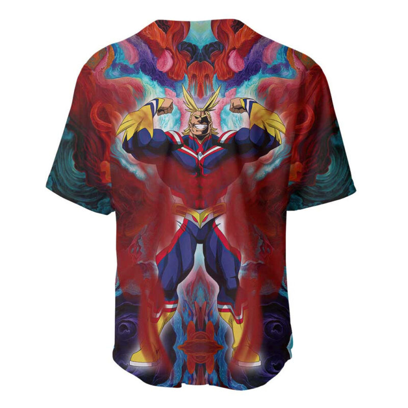 Atmospheric Blast All Might My Hero Academia Baseball Jersey Anime Mix Abstracs Trippy