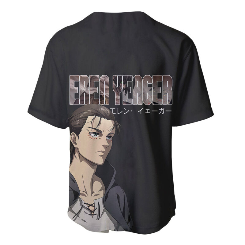 Attack On Titan Anime Eren Yeager Baseball Jersey Basic