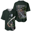 Attack On Titan Anime Levi Ackerman Baseball Jersey Streetwear