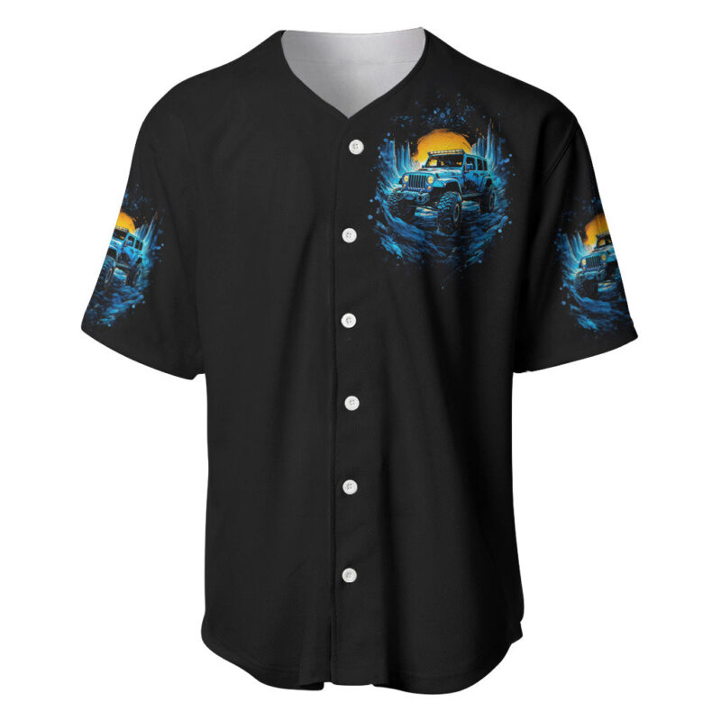 Aventure Jeep Baseball Jersey I Don't Need Maps My Jeep Goes Anywhere