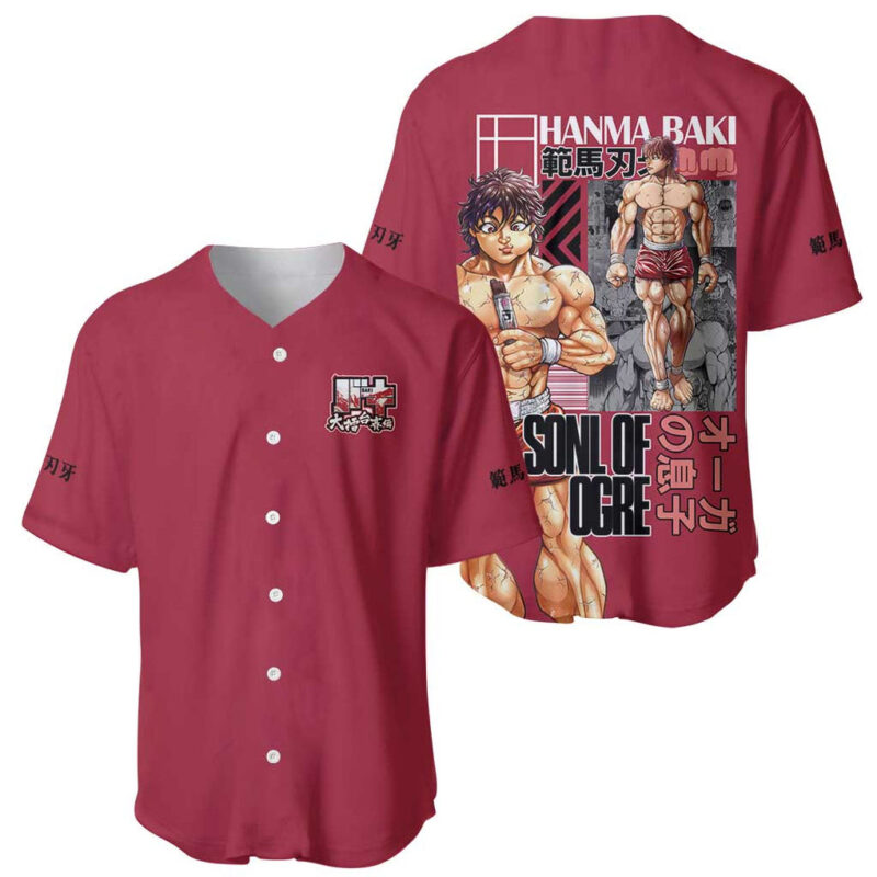 Baki Hanma Baki Baseball Jersey Anime