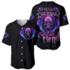 Bat Skull Baseball Jersey Bat Skull Hello Darkness My Old Friend