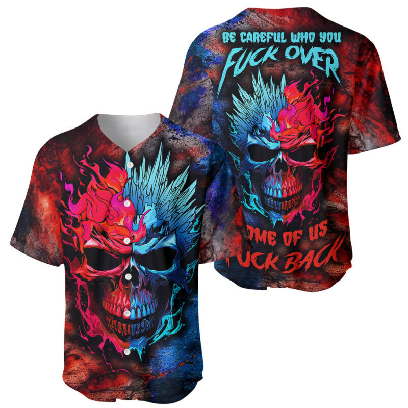Be Careful Skull Baseball Jersey