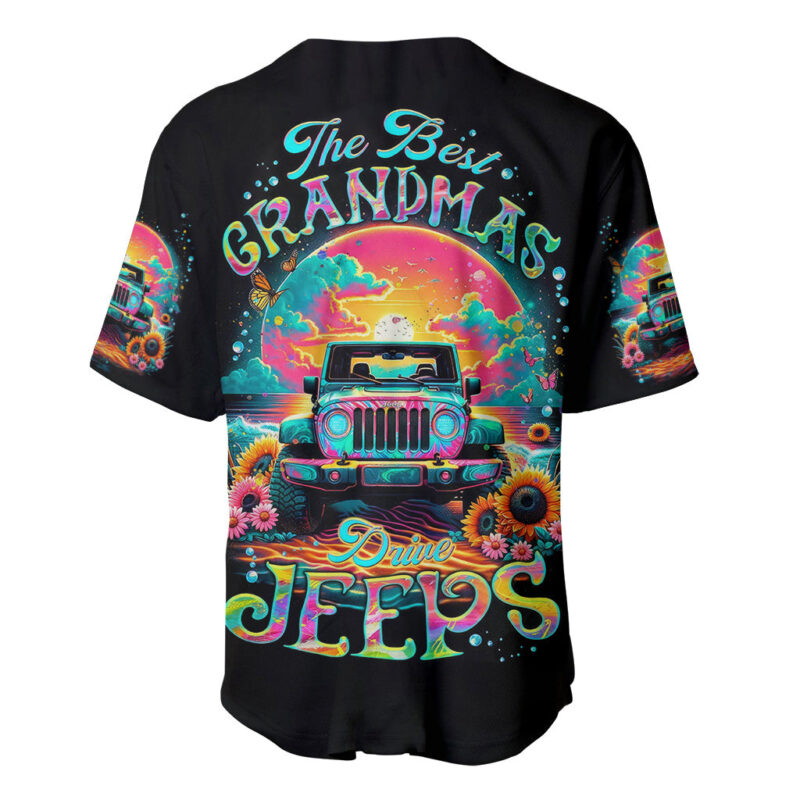 Beach Jeep Baseball Jersey The Best Grandmas Drive Jeeps