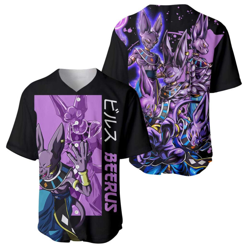 Beerus - Dragon Ball Baseball Jersey Anime