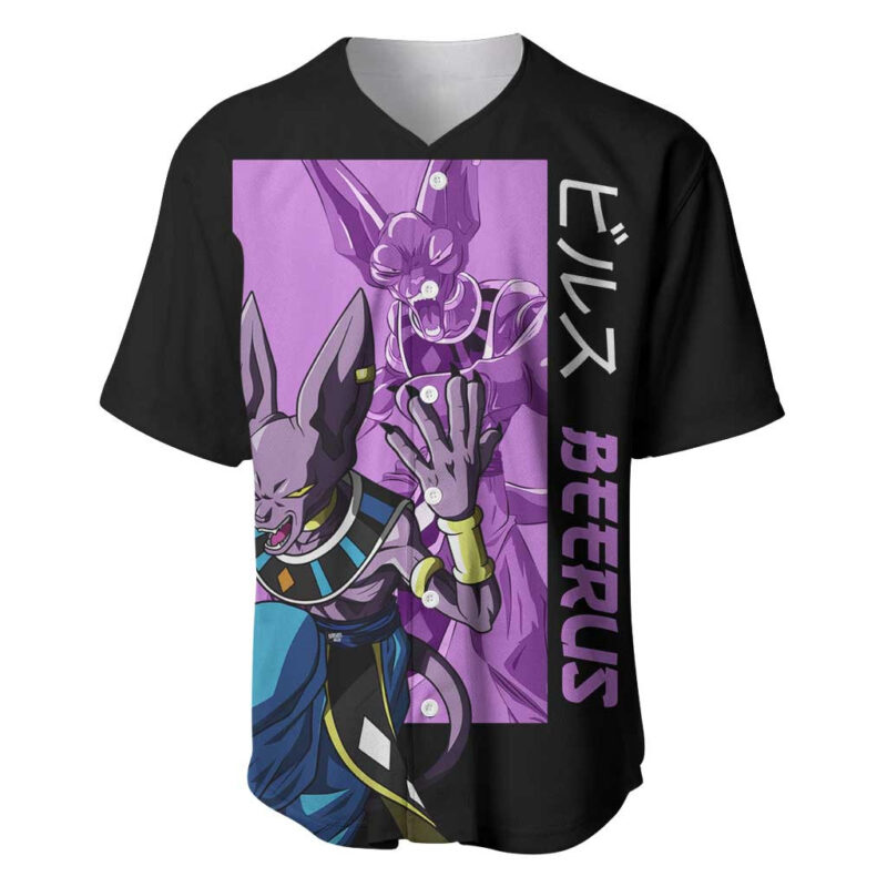 Beerus - Dragon Ball Baseball Jersey Anime