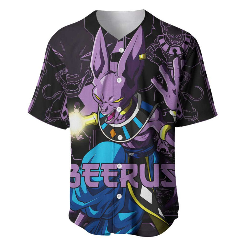 Beerus - Dragon Ball Baseball Jersey Pattern Anime Mix Manga