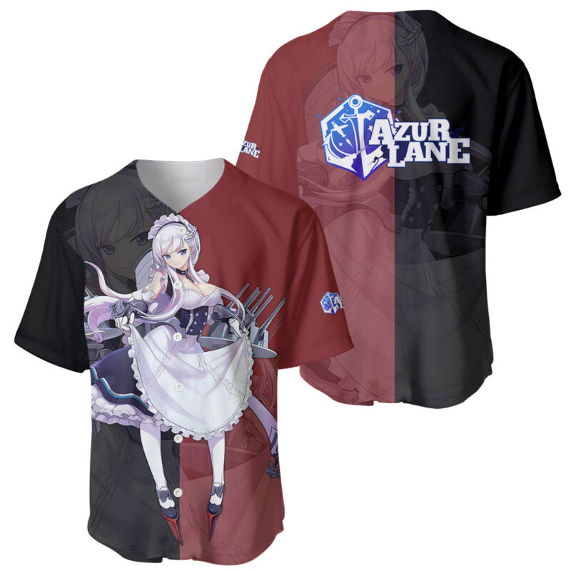 Belfast - Azur Lane Baseball Jersey Anime Game
