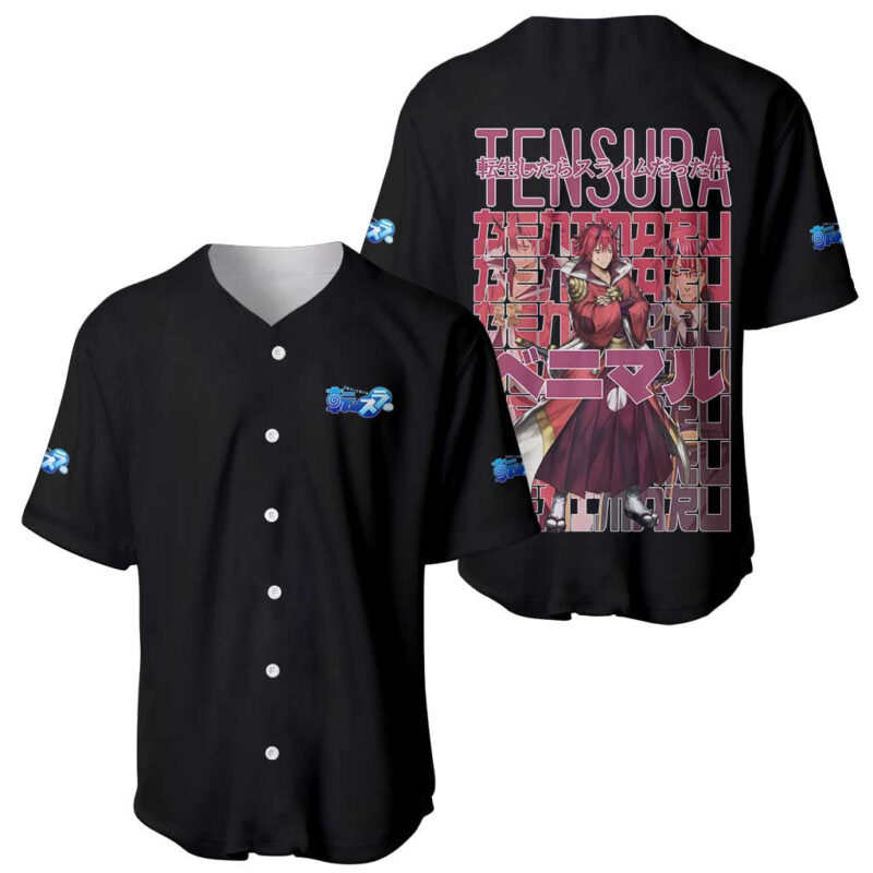 Benimaru That Time I Got Reincarnated as a Slime Baseball Jersey Anime