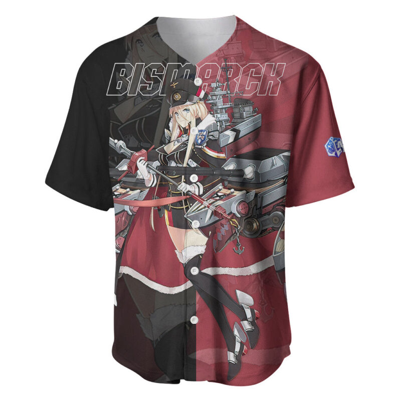 Bismarck - Azur Lane Baseball Jersey Anime Game