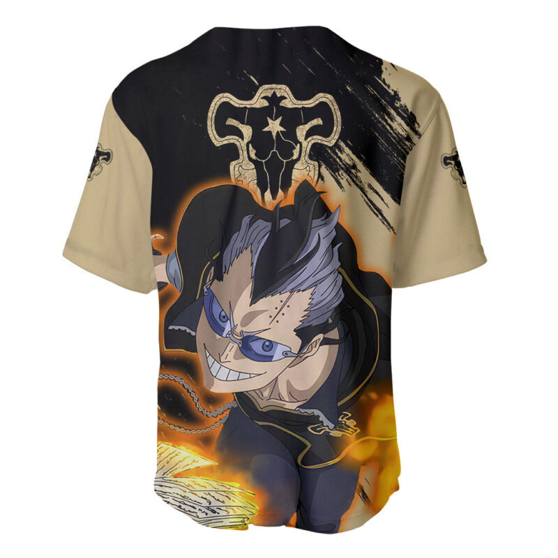 Black Bull Magna Swing Baseball Jersey Black Clover Anime