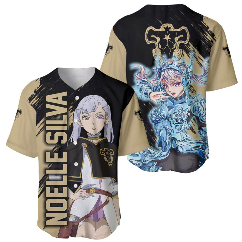 Black Bull Noelle Silva Baseball Jersey Black Clover Anime