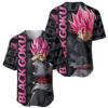 Black Goku Baseball Jersey Anime Mix Text Pattern Abstract