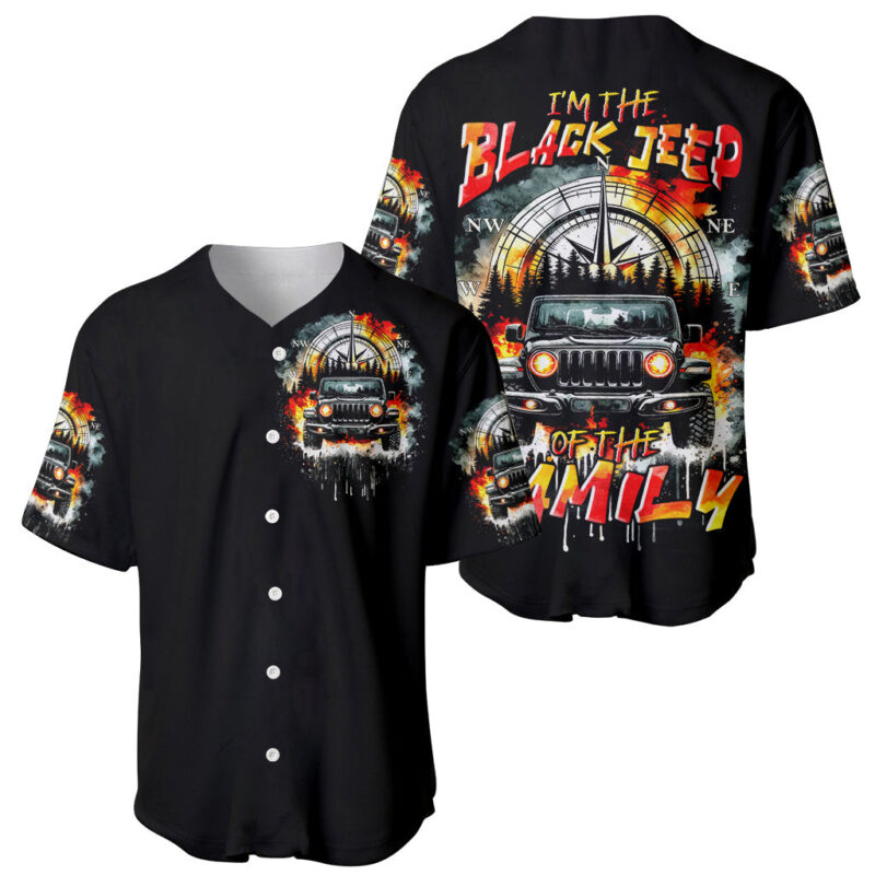 Black Jeep Baseball Jersey I'm The Black Jeep Of The Family