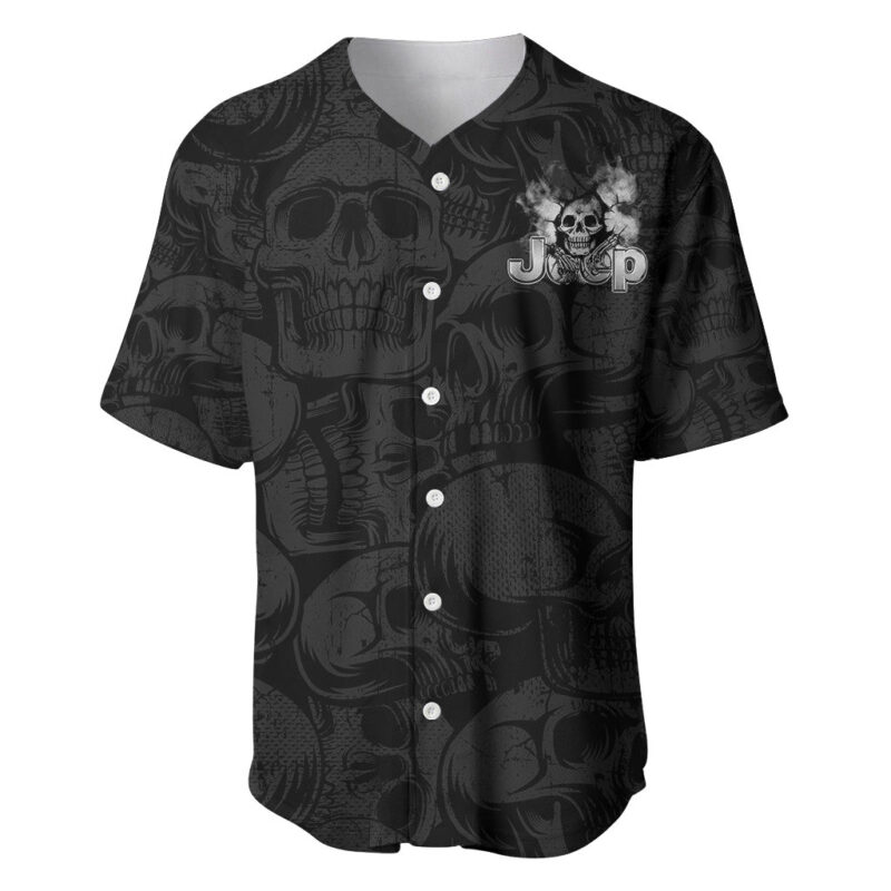Black Jeep Skull Baseball Jersey I Do What I Want