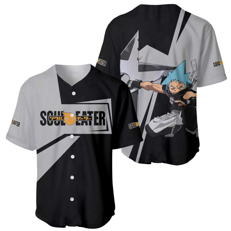 Black Star - Soul Eater Baseball Jersey Anime