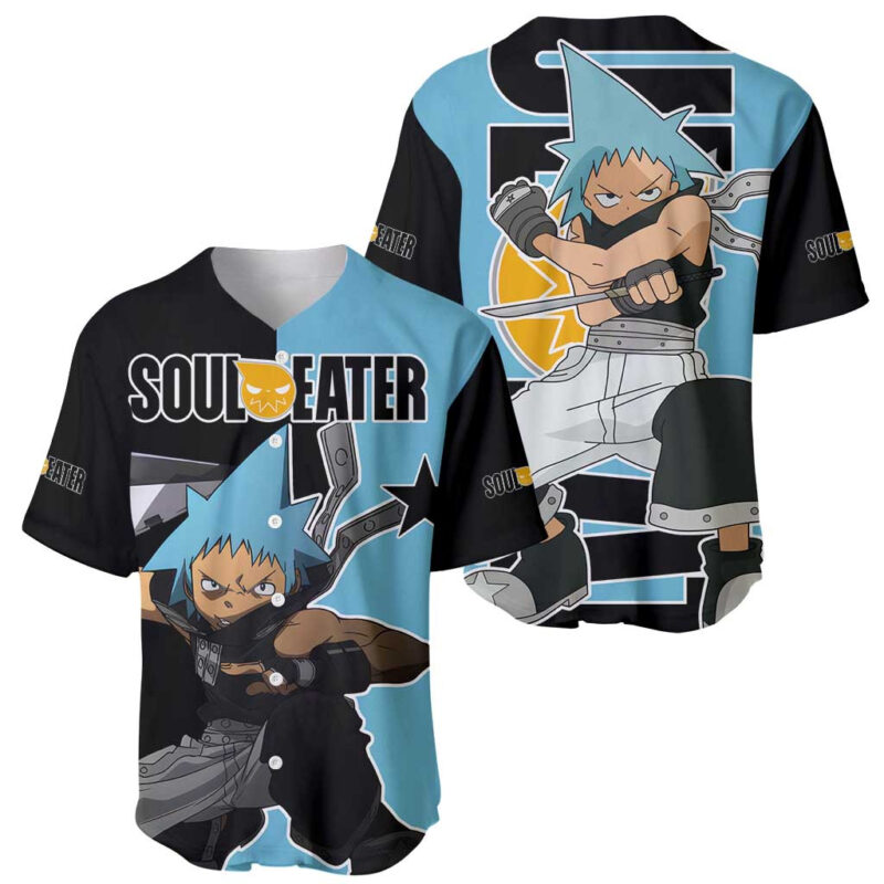 Black Star - Soul Eater Baseball Jersey Anime