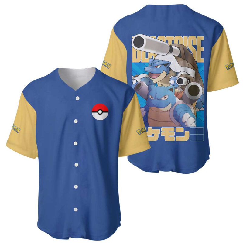 Blastoise - Pokemon Baseball Jersey Anime