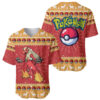 Blaziken Pokemon Baseball Jersey Anime Pixel Christma Pattern