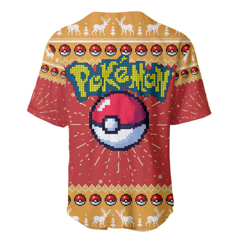 Blaziken Pokemon Baseball Jersey Anime Pixel Christma Pattern