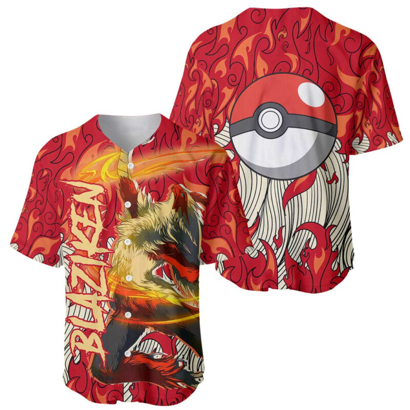 Blaziken - Pokemon Baseball Jersey Anime