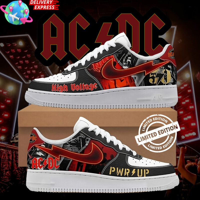 ACDC High Voltage Power Up Air Force 1 ACDC Merch Music Lover Fathers Day Presents