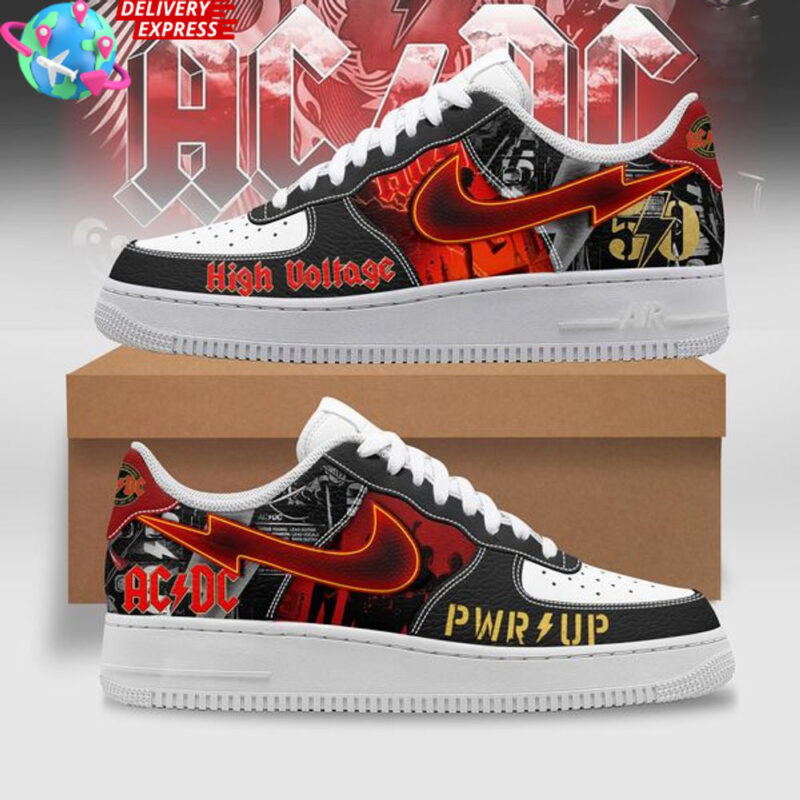 ACDC Rock Band Nike Air Force 1 ACDC Merch Top Father's Day Gifts For Music Fans
