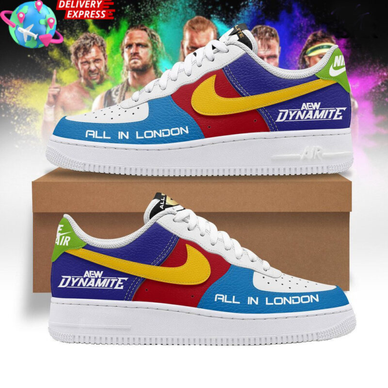 AEW Dynamite All In London Nike Air Force 1 AEW Dynamite Merch Awesome Father's Day Gifts
