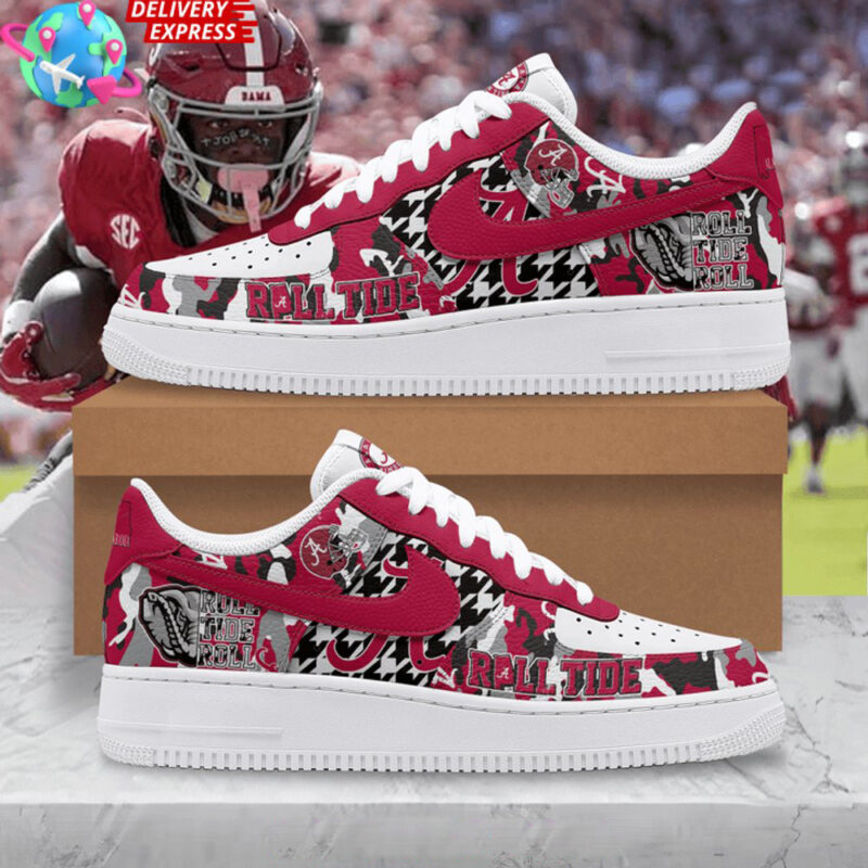 Alabama Crimson Tide Roll Tide Nike Air Force 1 Alabama Crimson Tide Merch Gifts For Husband