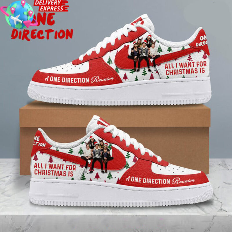 All I Want For Christmas Is One Direction Nike Air Force 1 One Direction Merch Gifts For Fans