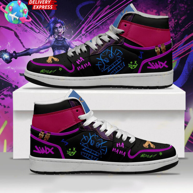 Arcane League Of Legends Jinx Limited Nike Air Jordan 1 Arcane Merch Unique Father's Day Gifts