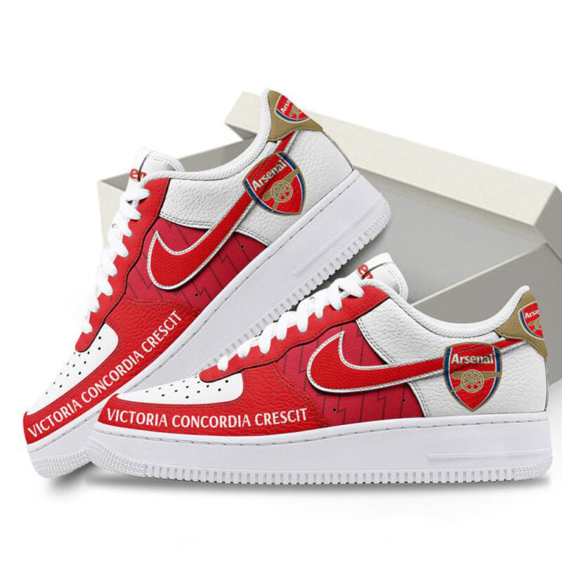 Arsenal Victoria Concordia Crescit Air Force 1 Sneaker Arsenal Merch Unique Father'sDay Gifts