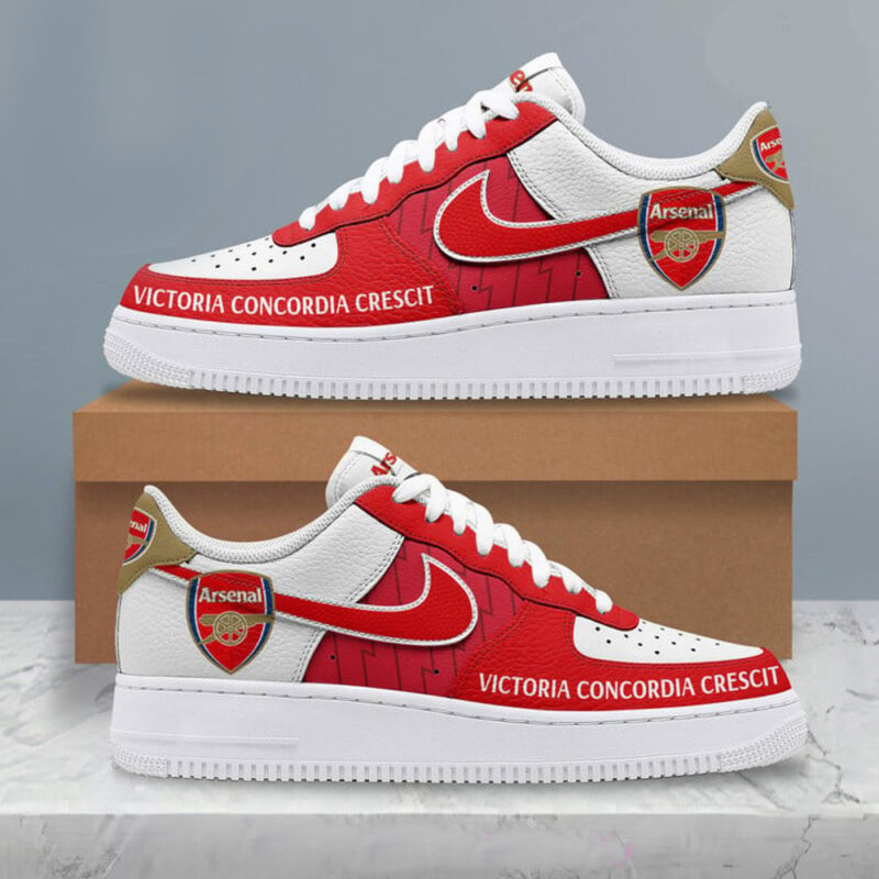 Arsenal Victoria Concordia Crescit Air Force 1 Sneaker Arsenal Merch Unique Father'sDay Gifts
